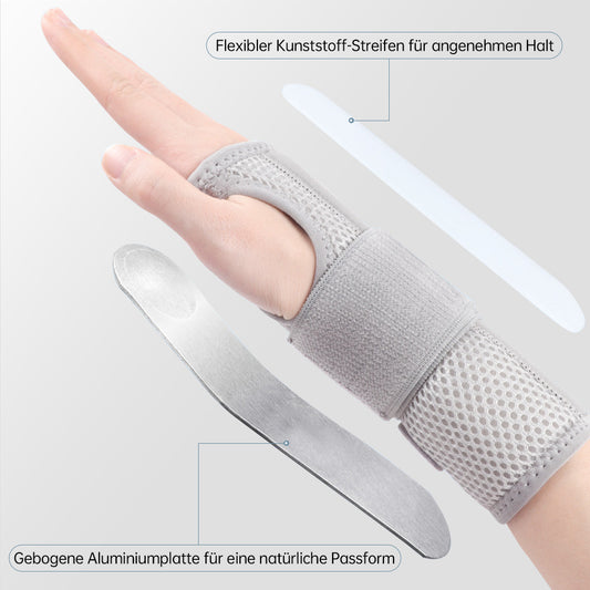 Handgelenkbandage mit Aluminiumplatte zur Unterstützung & Fixierung