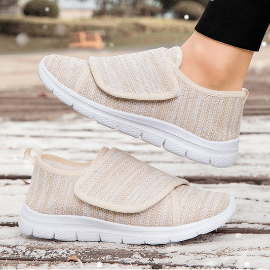 Damen Flyknit-Mesh-Schuhe mit Klettverschluss