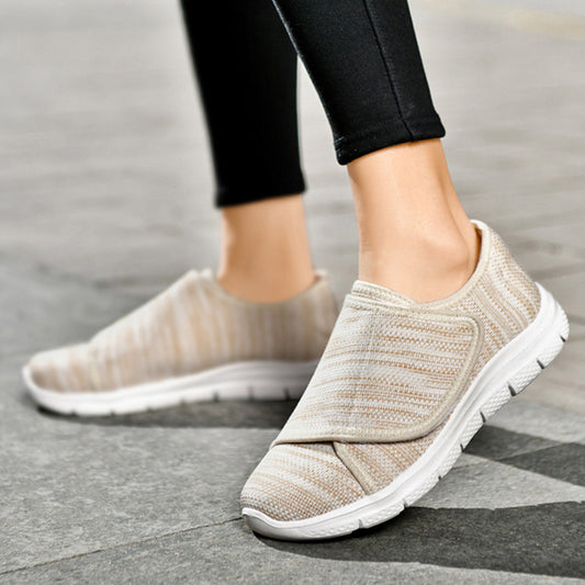 Damen Flyknit-Mesh-Schuhe mit Klettverschluss