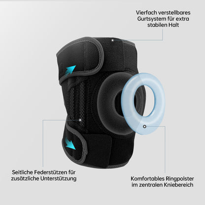 Stabilisierende Kniebandage mit Federstützen & Komfortpolster