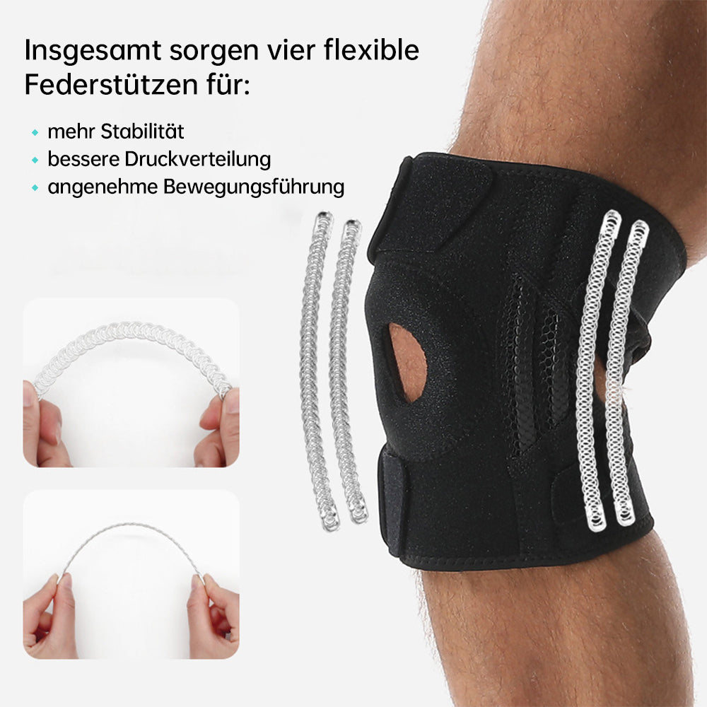 Stabilisierende Kniebandage mit Federstützen & Komfortpolster